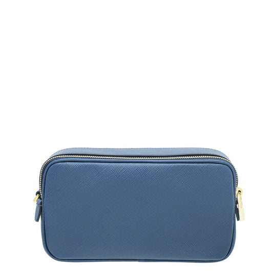 Prada Blue Double Zip Camera Bag