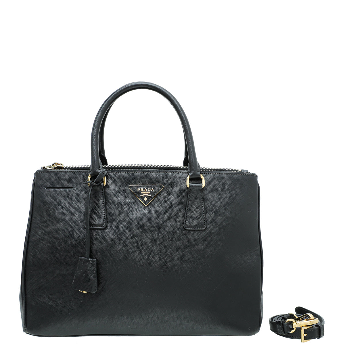 Prada Black Galleria Large Tote Bag