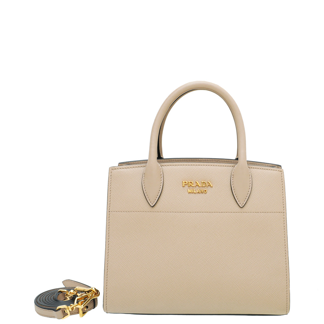 Prada Bicolor City Bibliotheque Mini Bag