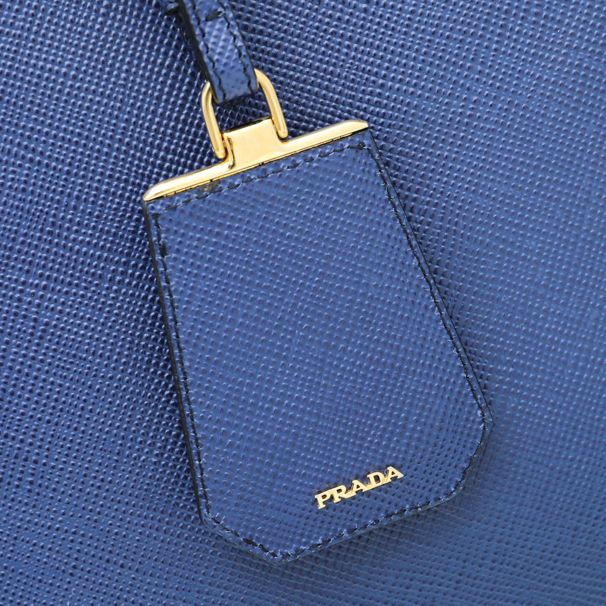 Prada Blue Cuir Double Large Bag