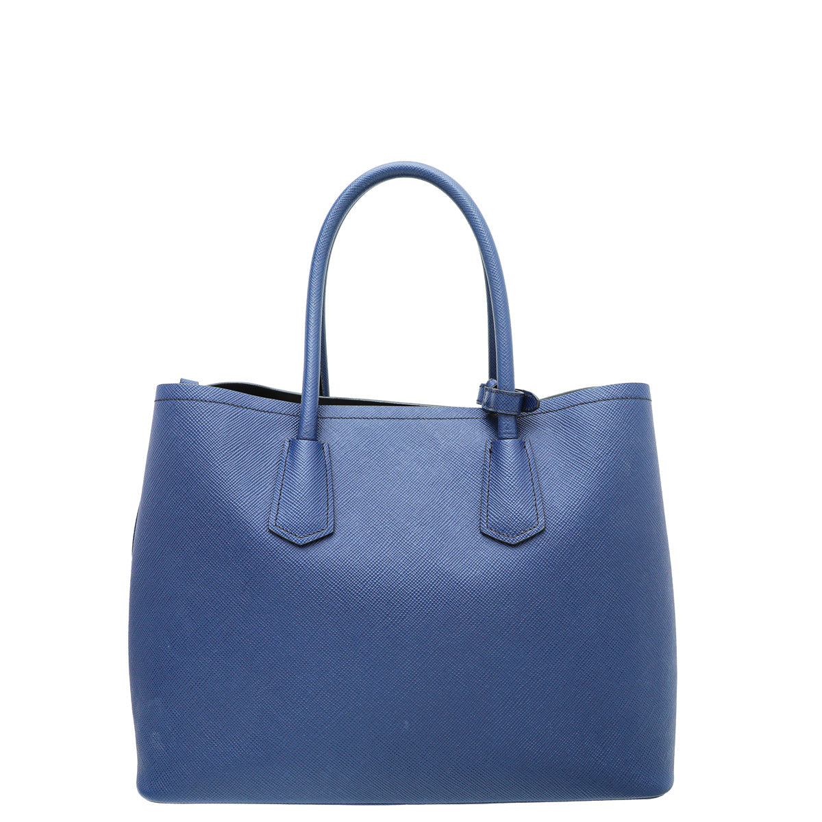 Prada Blue Cuir Double Large Bag