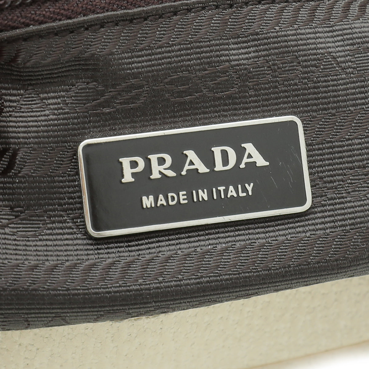 Prada Cream Buckle Shoulder Bag