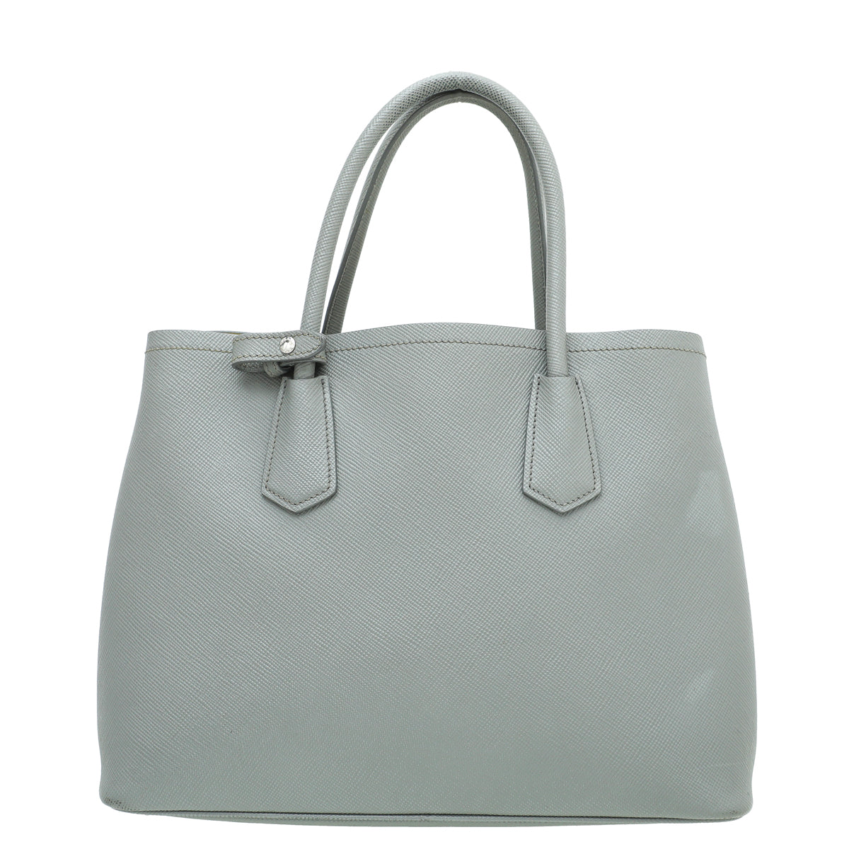 Prada Grey Cuir Double Bag