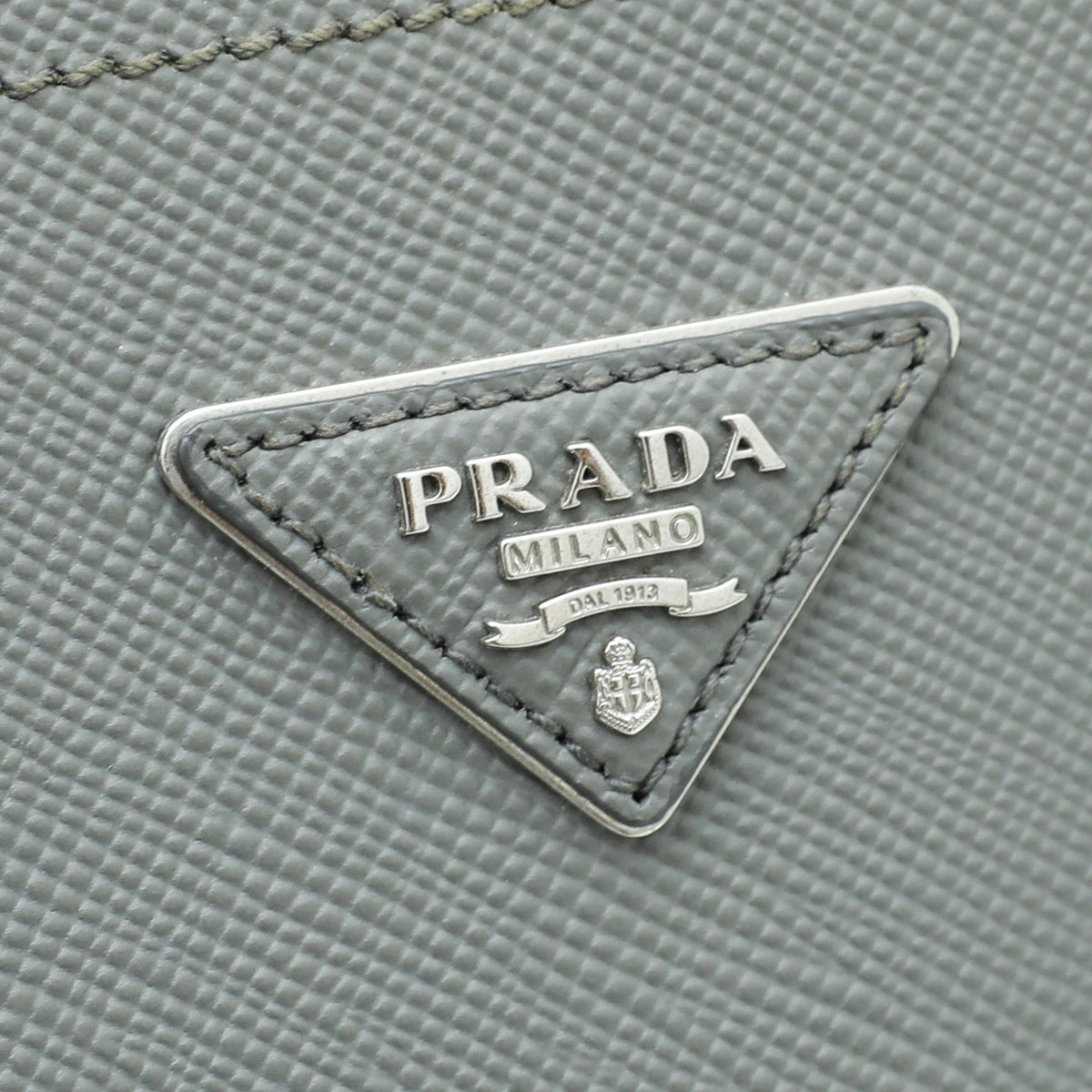 Prada Grey Cuir Double Bag