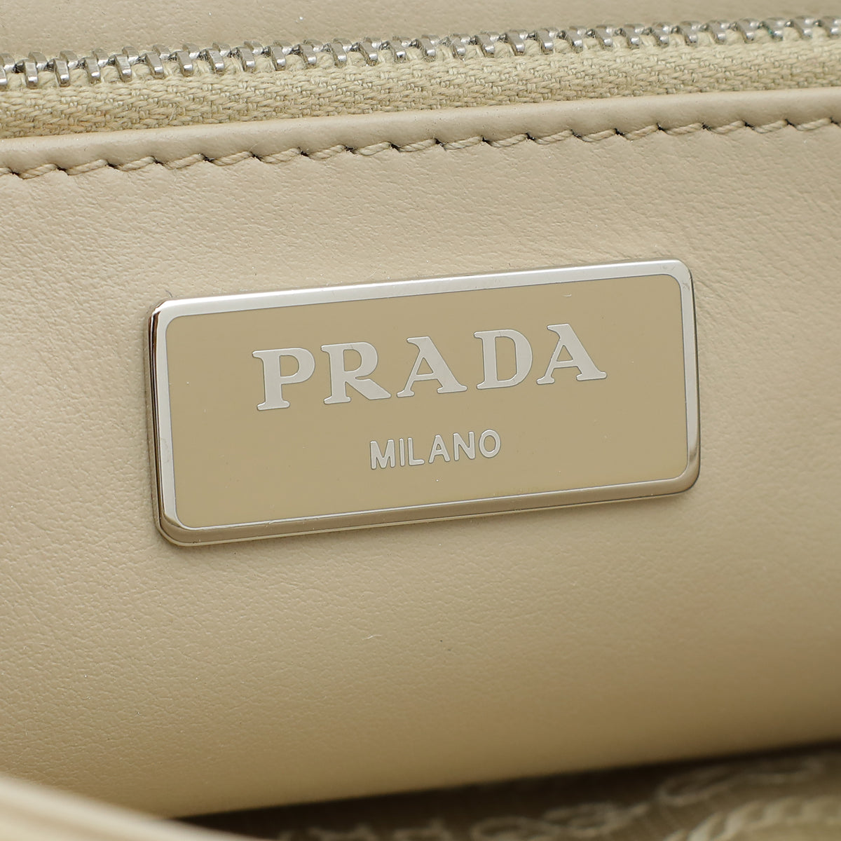 Prada Beige Pocket Nylon and Brushed Bag