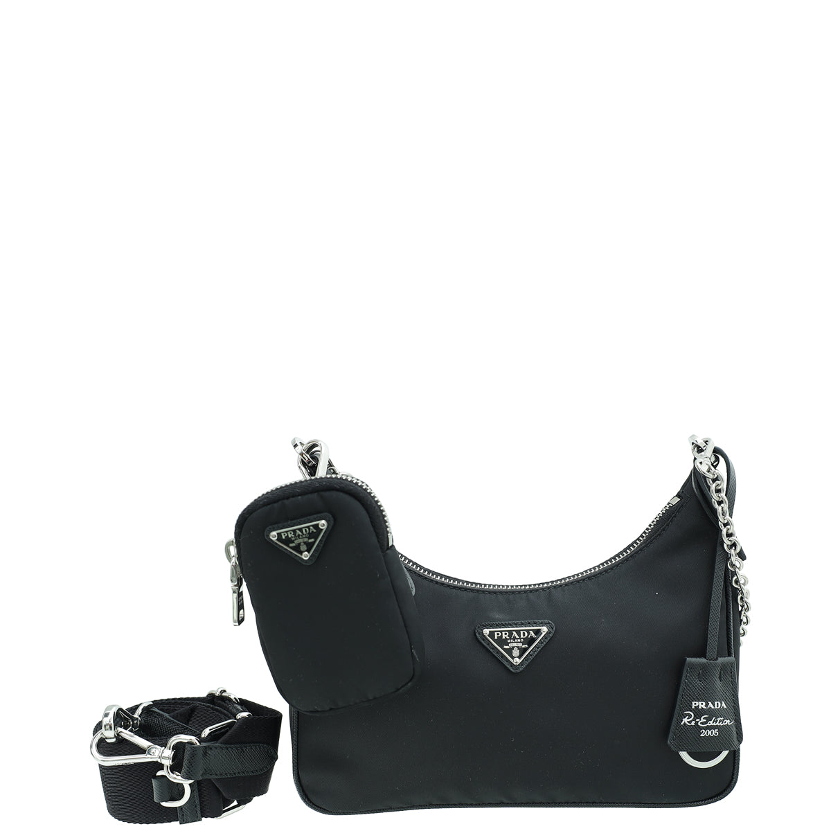 Prada Black Tessuto Re-Nylon Re-Edition 2005 Bag