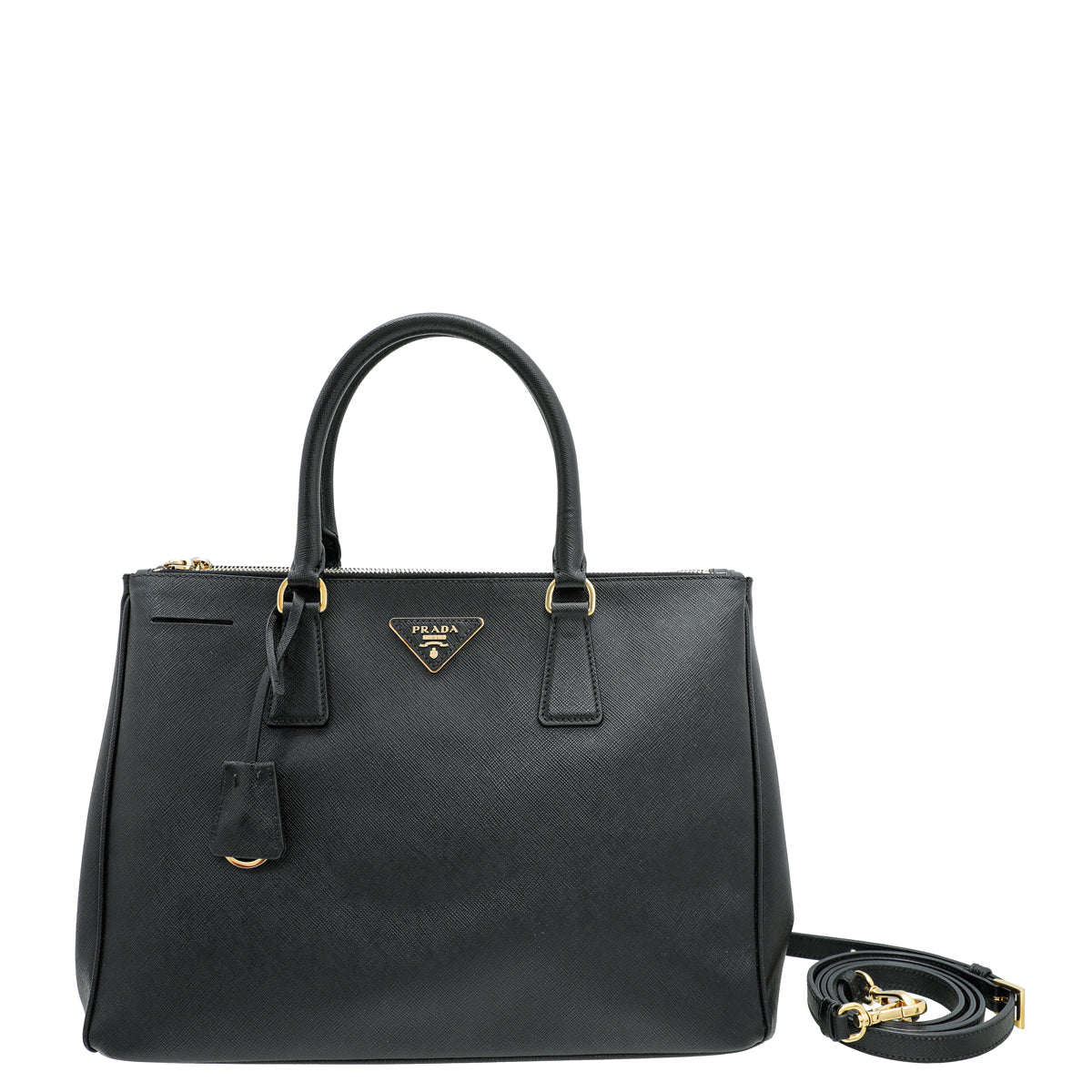 Prada Black Lux Galleria Large Tote Bag