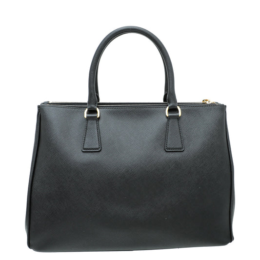 Prada Black Lux Galleria Large Tote Bag