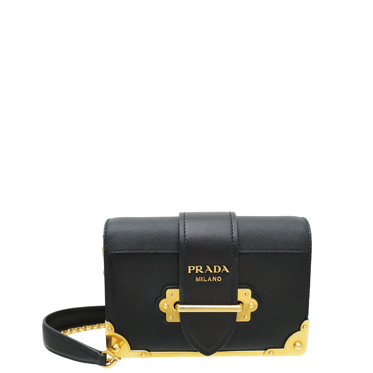 Prada Black Cahier Chain Shoulder Bag