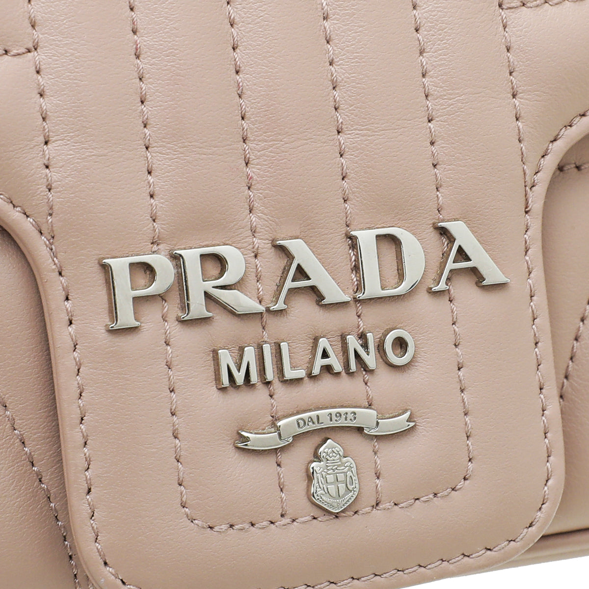 Prada Bicolor Diagramme Flap Large Bag