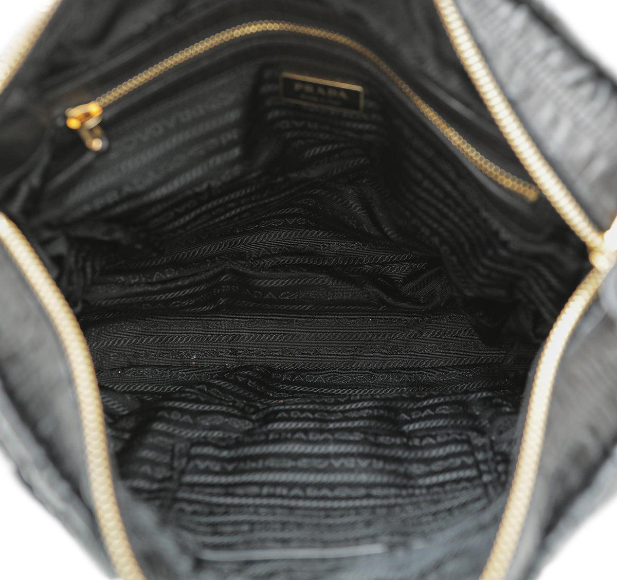 Prada Black Nappa Gaufre Messenger Bag