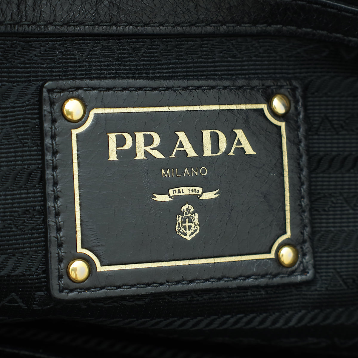 Prada Black Front Zip Tote Bag