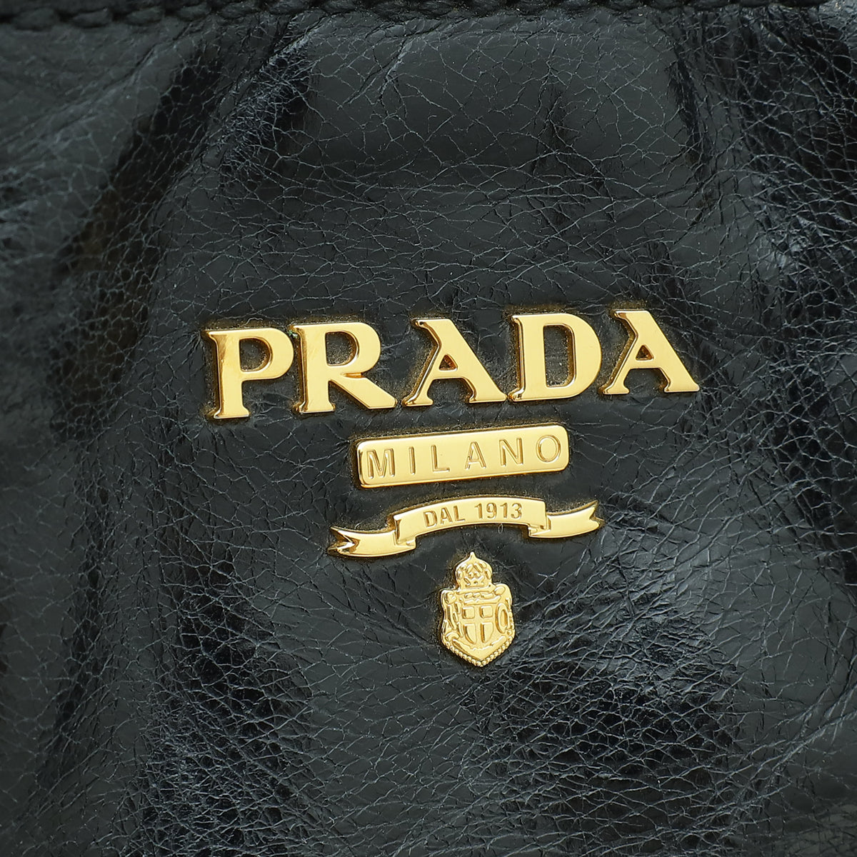 Prada Black Front Zip Tote Bag