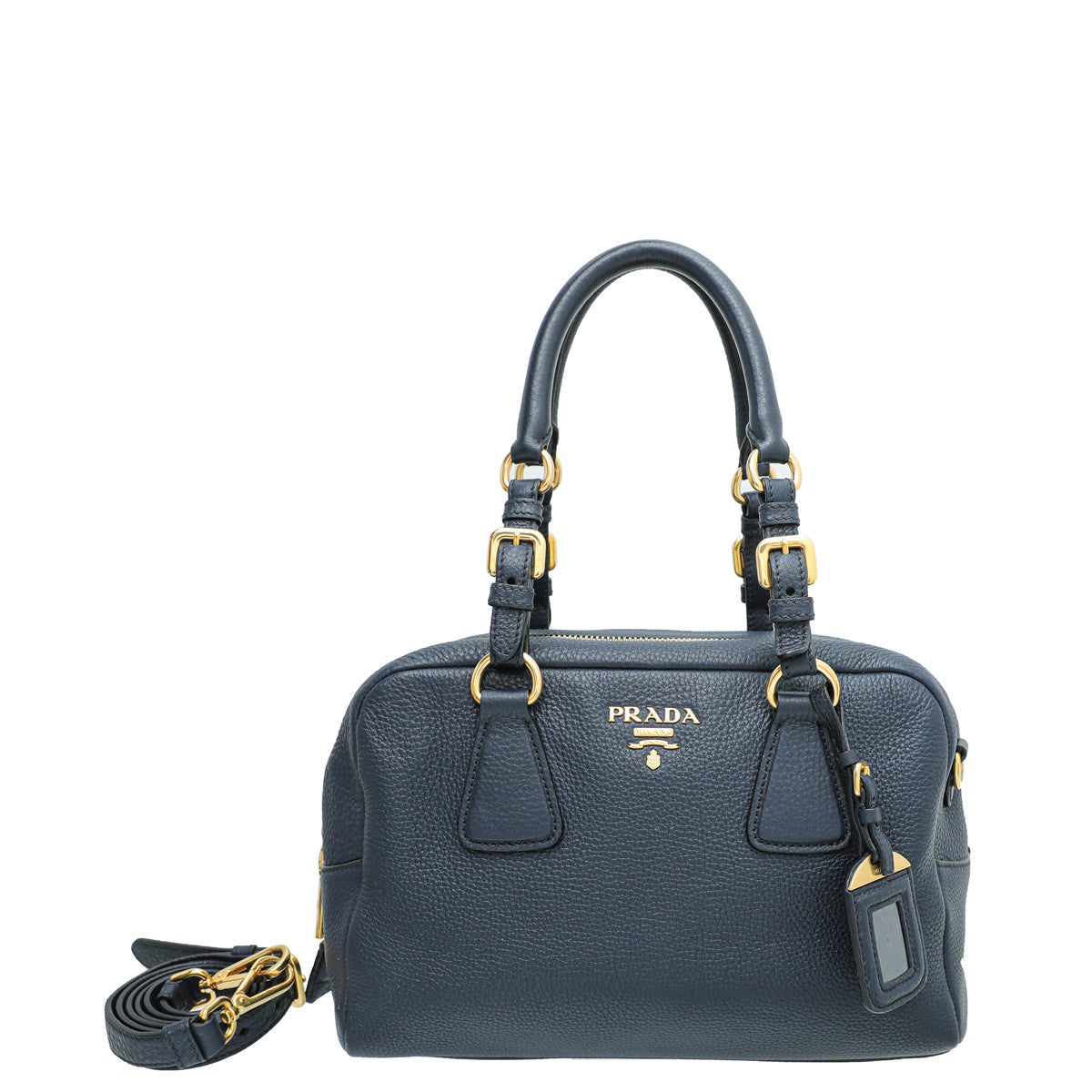 Prada Baltico Vitello Daino Bauletto Convertible Medium Bag