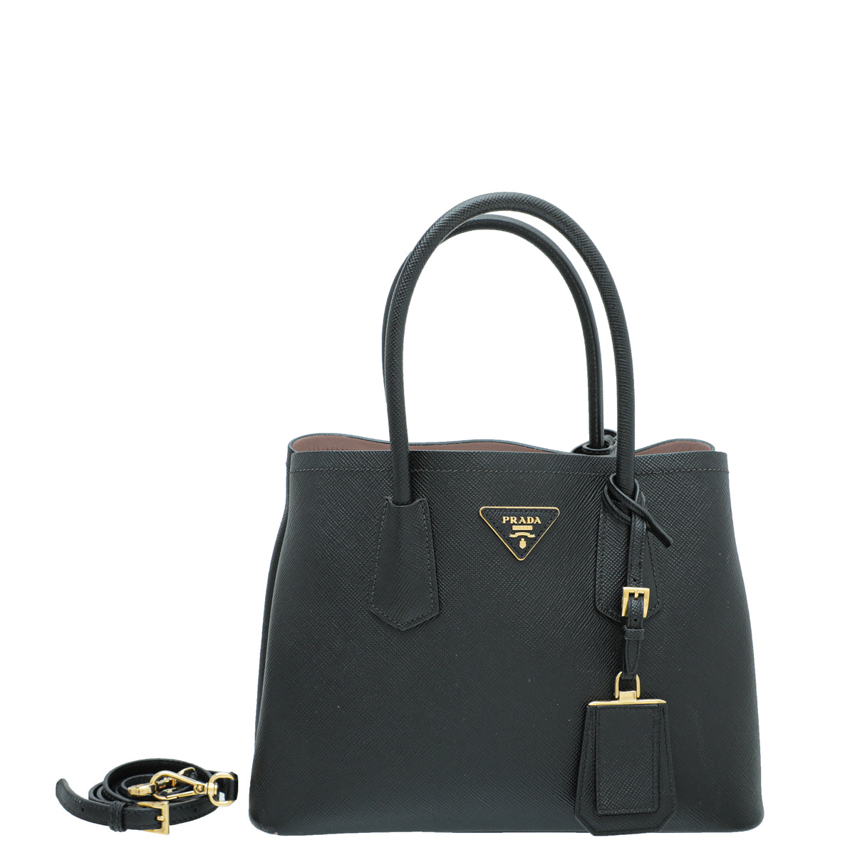 Prada Black Cuir Double Small Bag