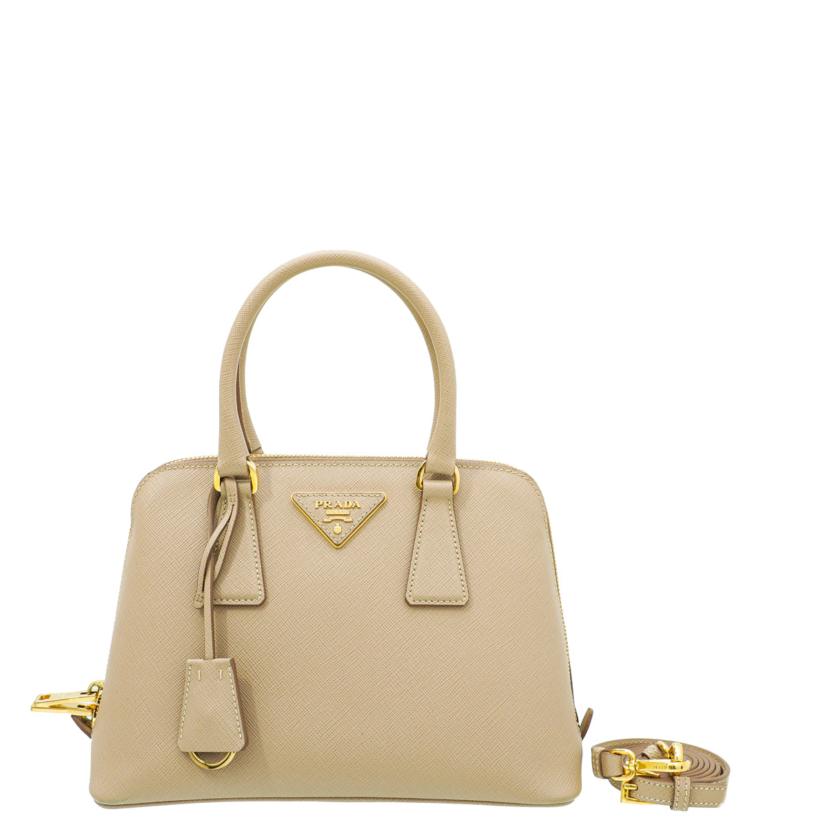 Prada Cammeo Beige Lux Promenade Small Bag