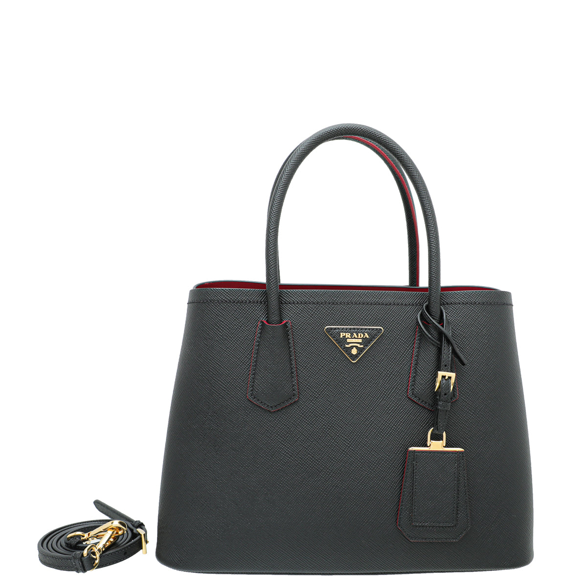 Prada Black Cuir Double Small Bag