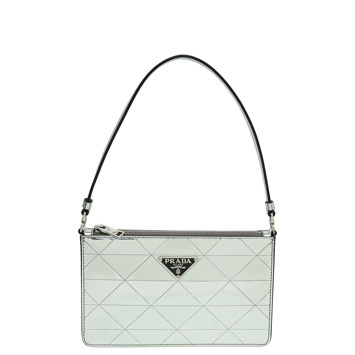 Prada Metallic Silver Mini Bag