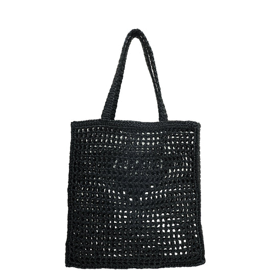 Prada Bicolor Crochet Tote Bag