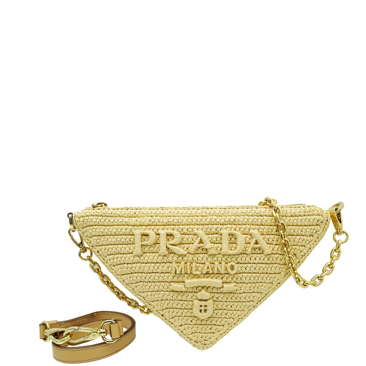 Prada Bicolor Triangle Crochet Bag