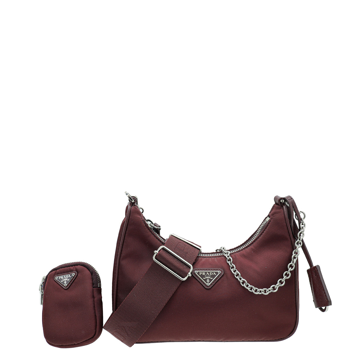 Prada Burgundy Re-Nylon Tessuto Re-Edition 2005 Bag