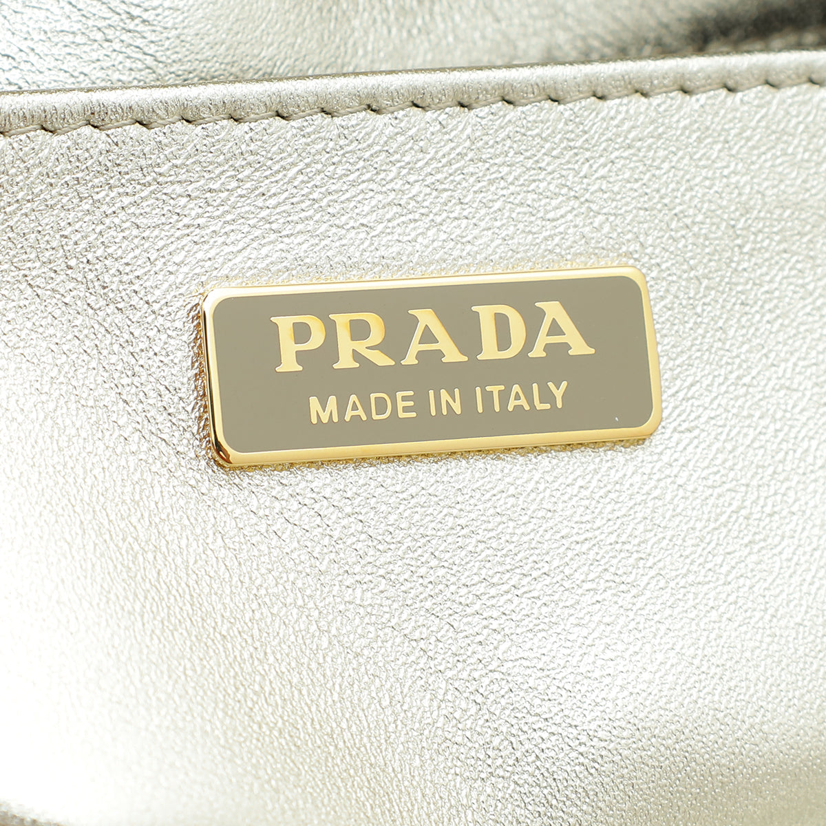 Prada Cleo Metallic Bicolor Fabric Shoulder Bag