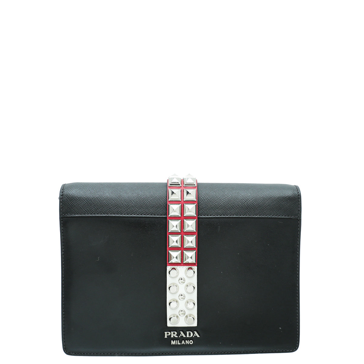 Prada Bicolor Studded Elektra Crossbody Bag