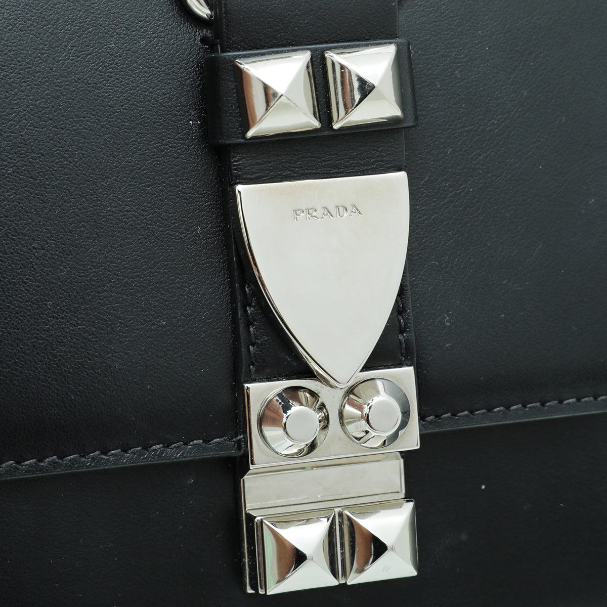 Prada Bicolor Studded Elektra Crossbody Bag