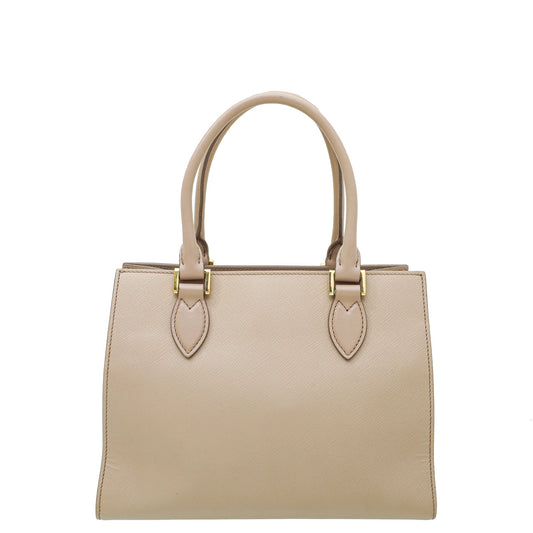 Prada Nude Monochrome Top Handle Tote Small Bag