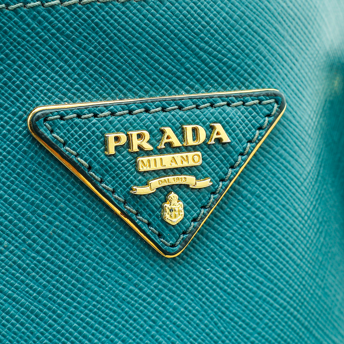 Prada Teal Lux Galleria Large Tote Bag