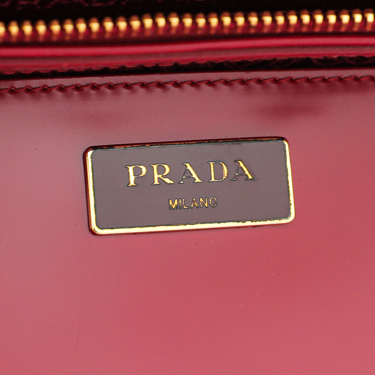 Prada Scarlet Red Spazzolato Double Zip Top Handle Bag