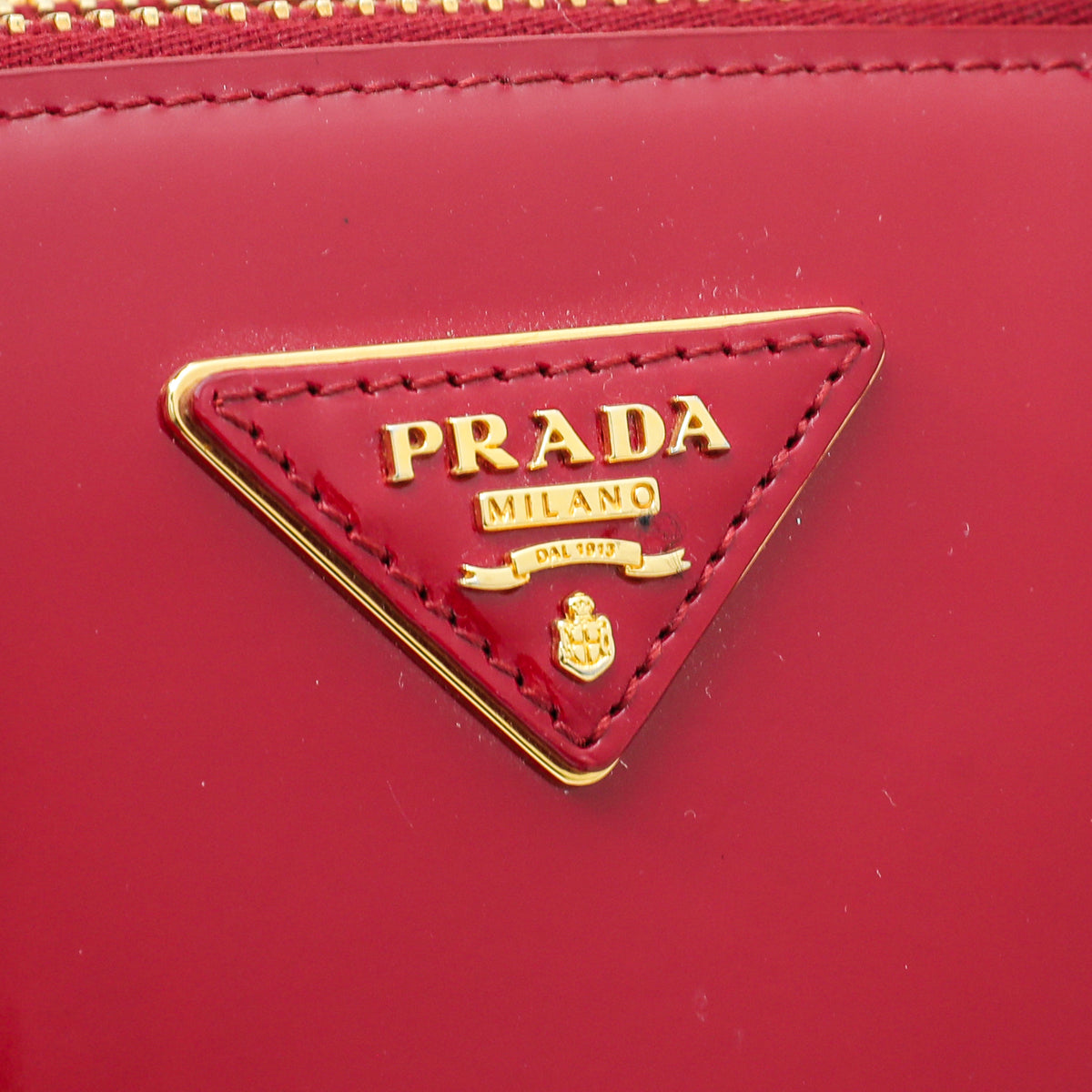 Prada Scarlet Red Spazzolato Double Zip Top Handle Bag