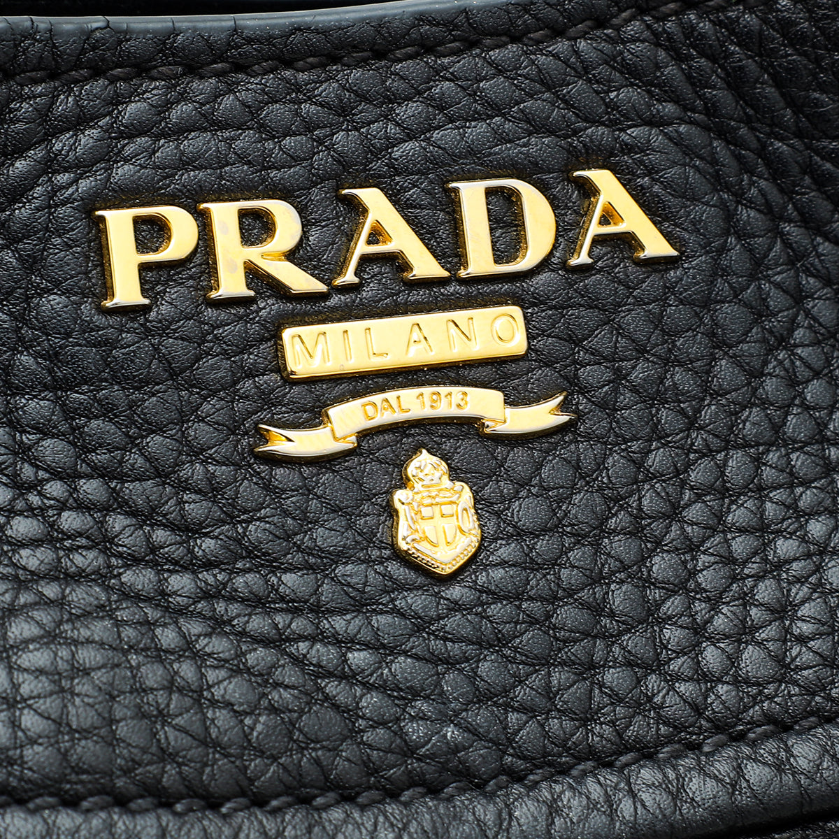 Prada Black Vitello Daino Convertible Hobo Bag