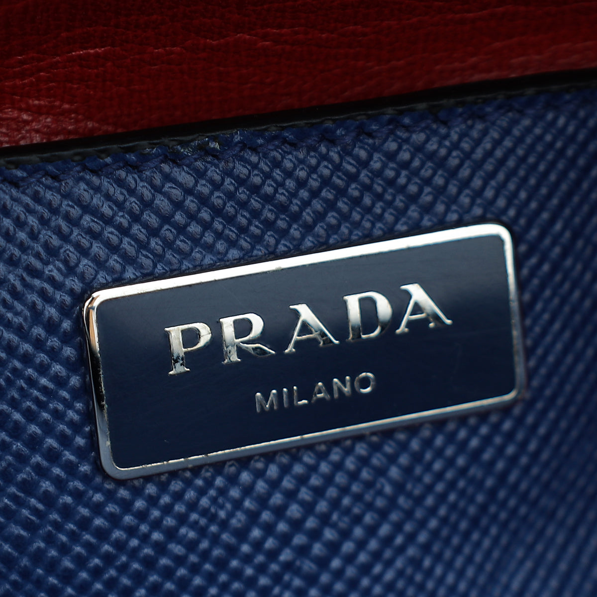 Prada Blue Cuir Twin Tote Bag