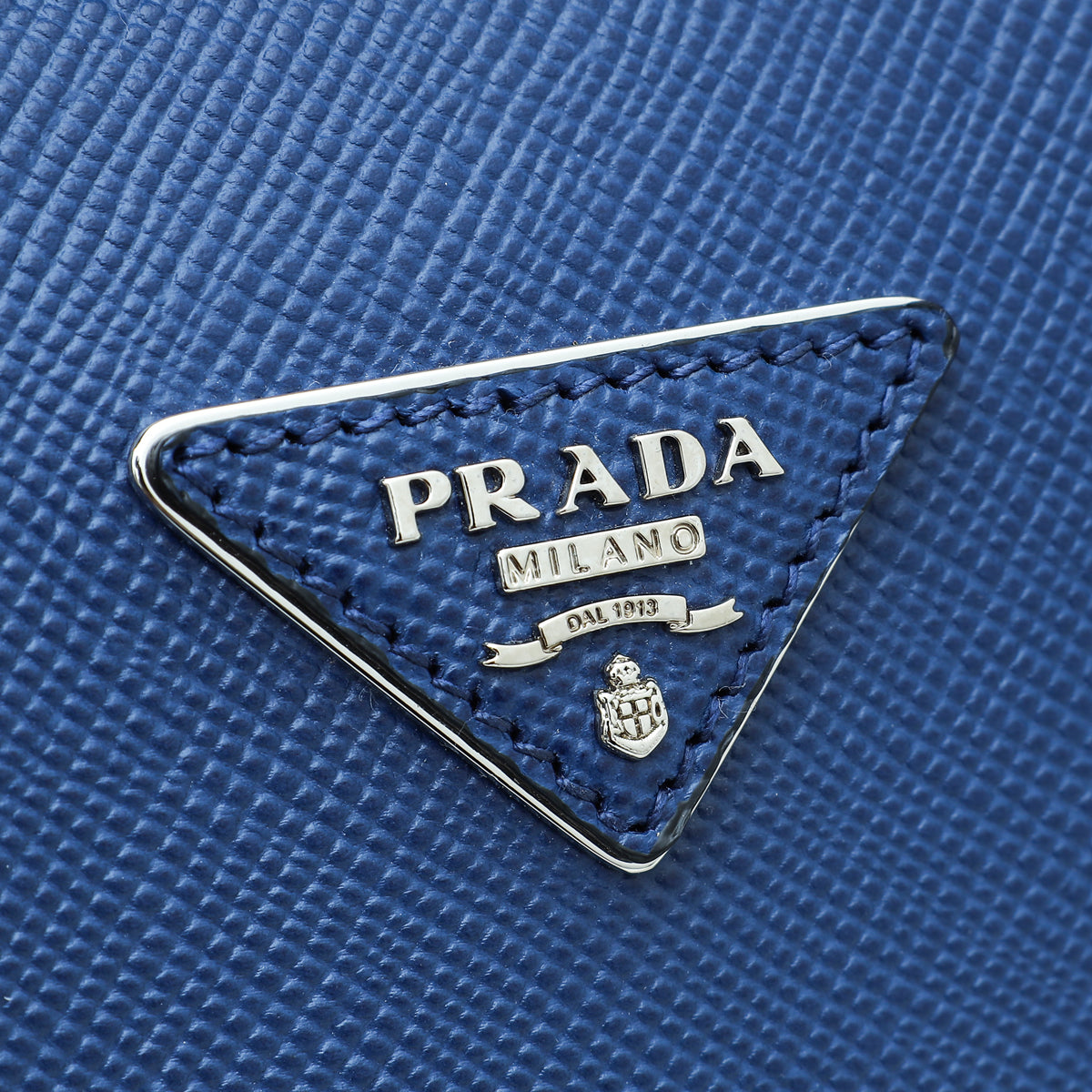 Prada Blue Cuir Twin Tote Bag