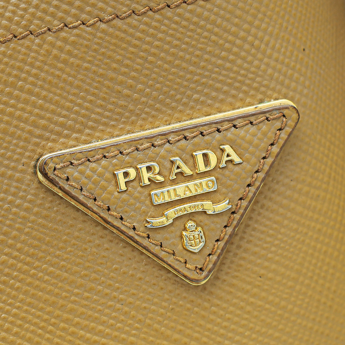 Prada Caramel Cuir Double Large Bag