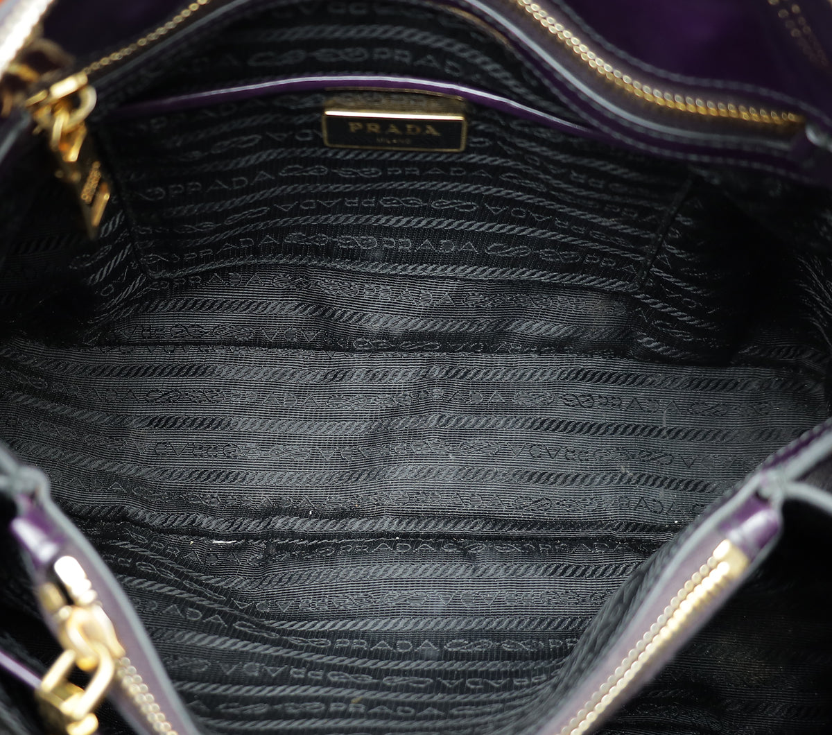 Prada Purple Vernice Promenade Bag