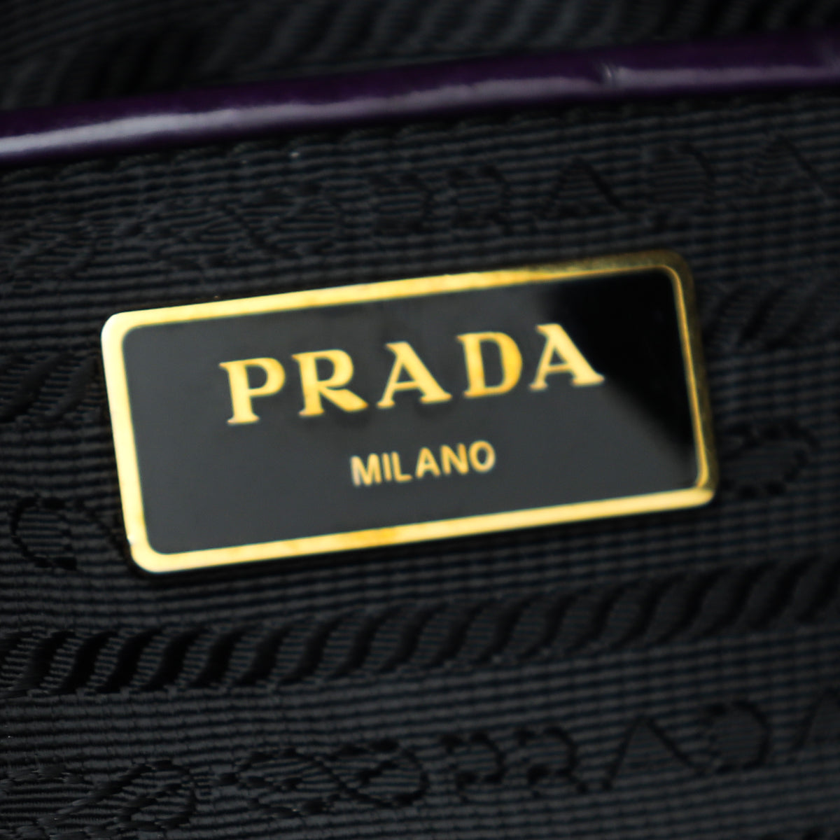 Prada Purple Vernice Promenade Bag