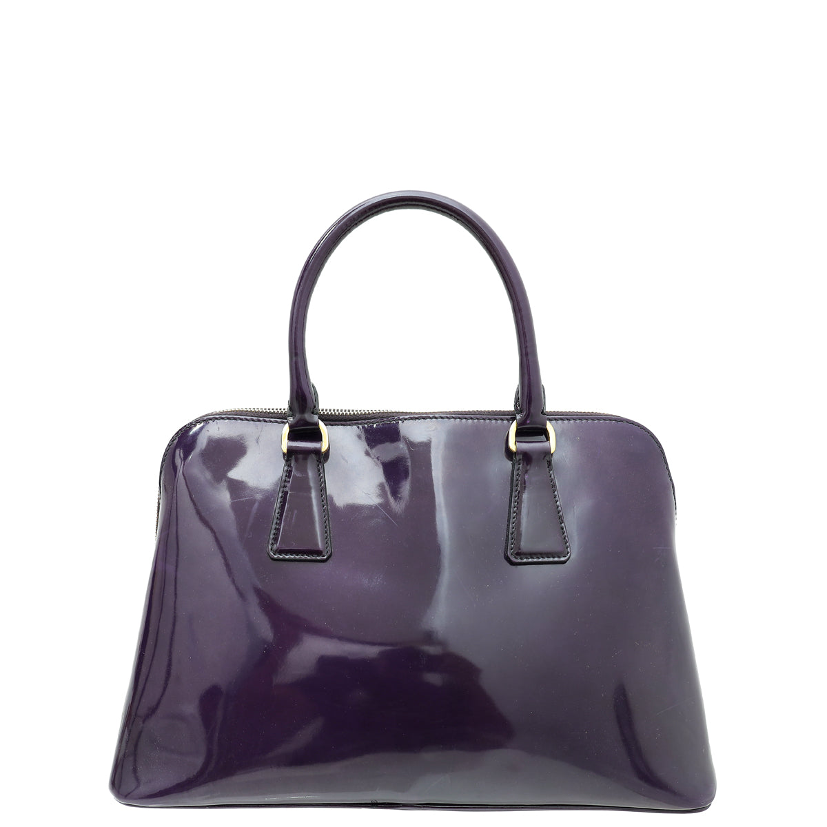 Prada Purple Vernice Promenade Bag