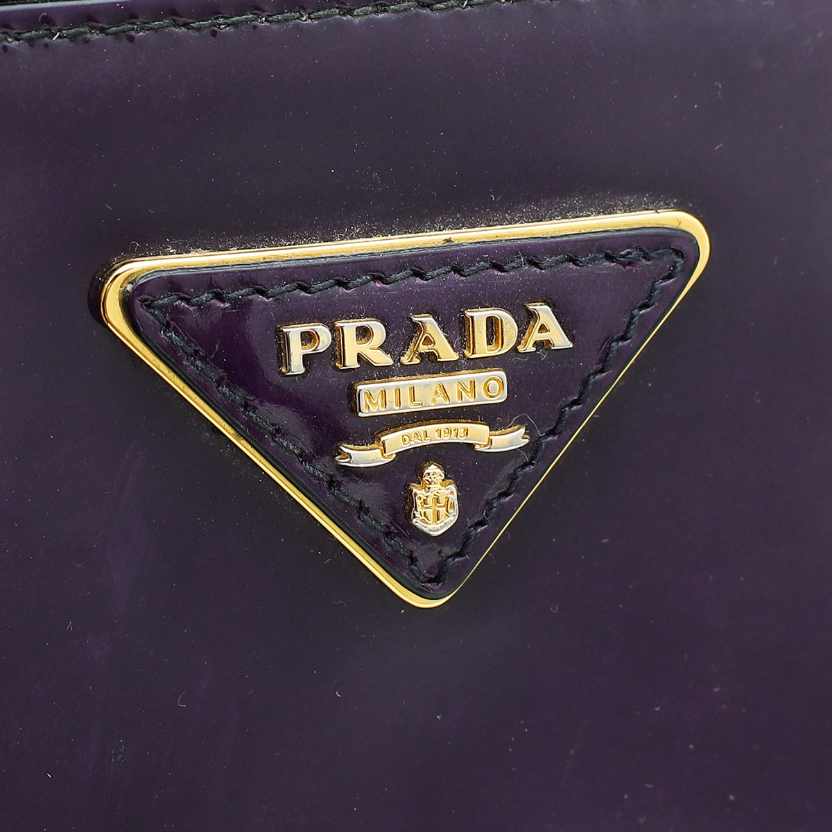 Prada Purple Vernice Promenade Bag