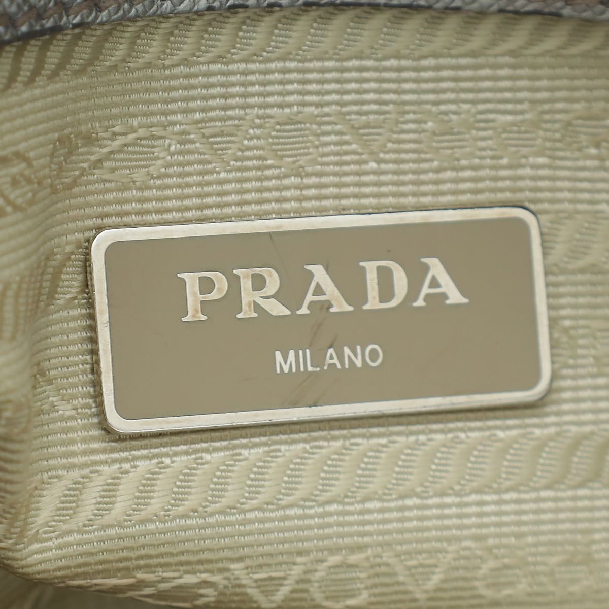 Prada Metallic Silver Lux Promenade Bag