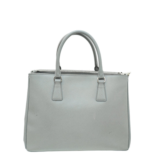 Prada Grey Galleria Large Bag W/ Front Pocket