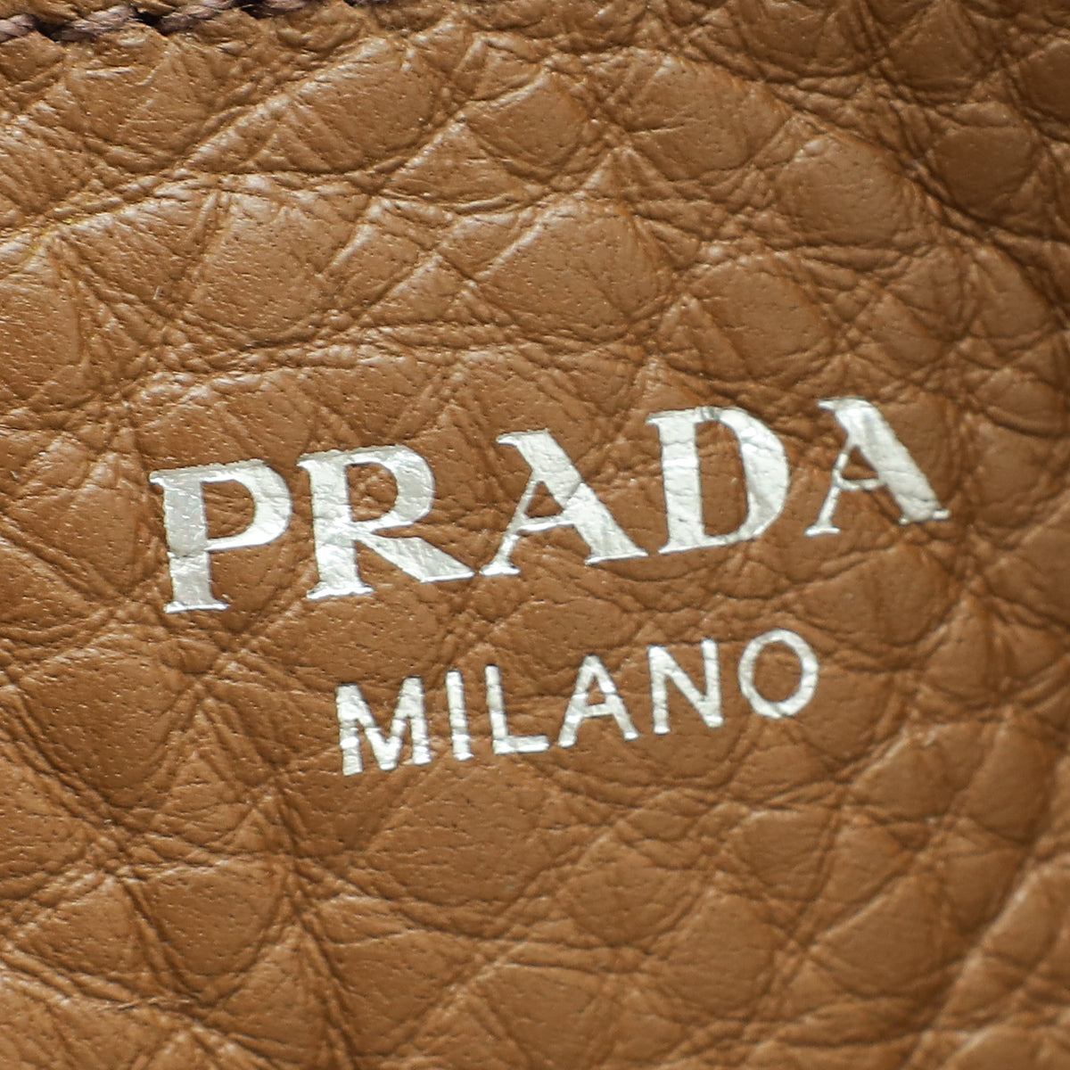 Prada Brown Vitello Phenix Convertible Tote Bag