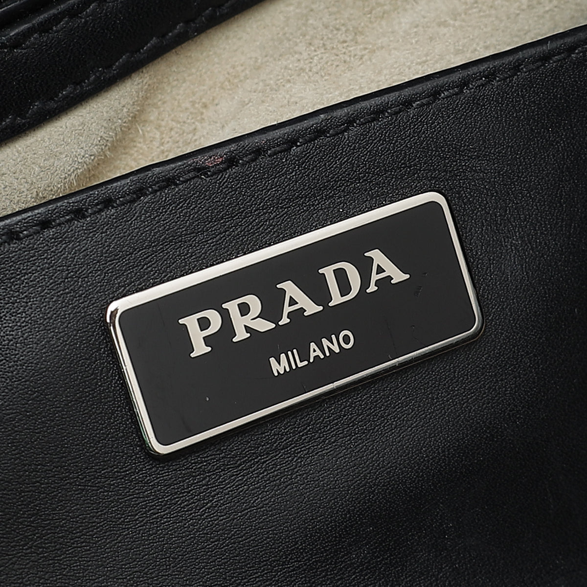 Prada Black City Galleria Stitched Tote Medium Bag