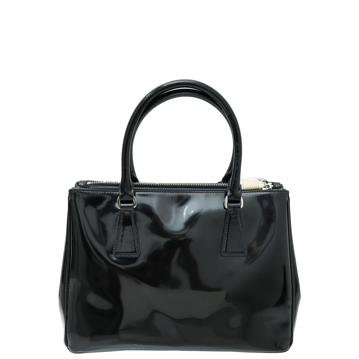 Prada Black SpazzoLato Galleria Medium Tote Bag