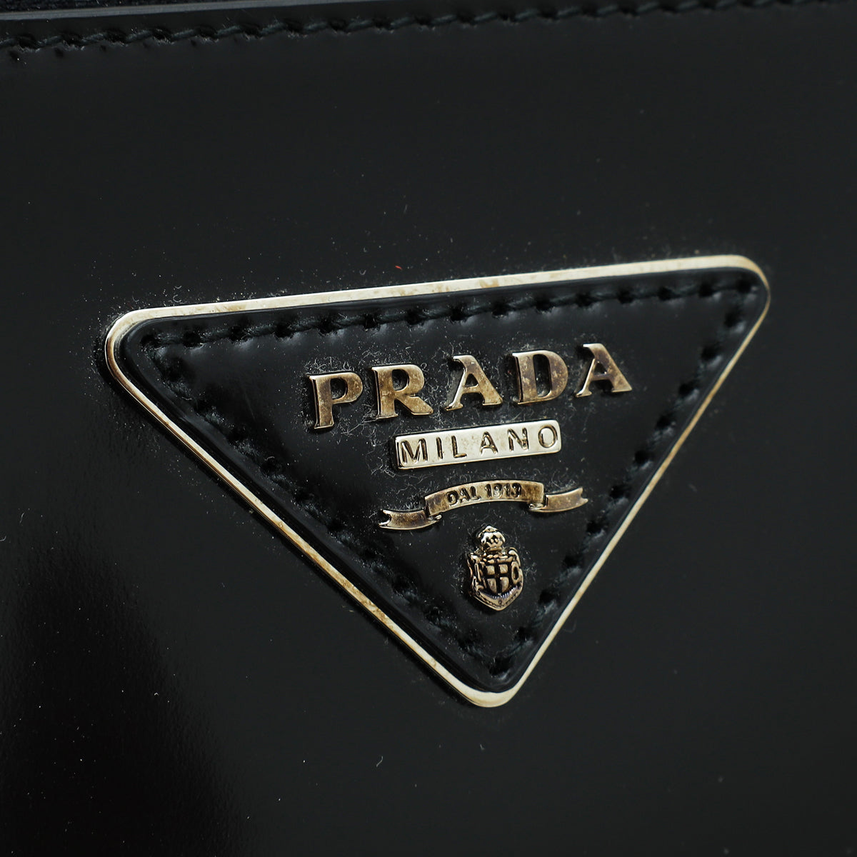 Prada Black SpazzoLato Galleria Medium Tote Bag