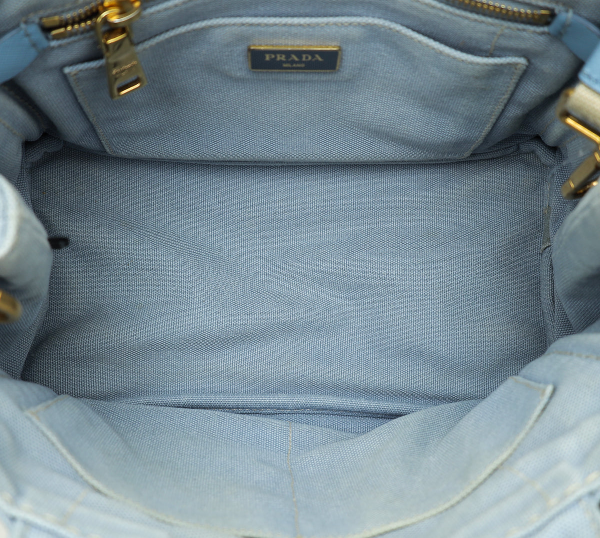 Prada Astrale Logo Canapa Small Tote Bag