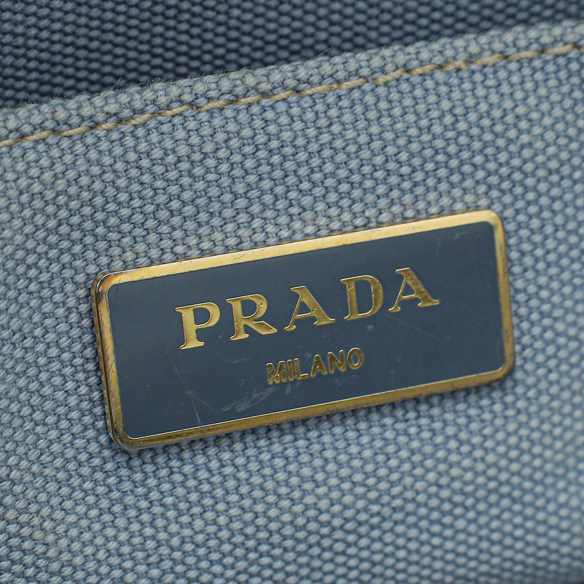 Prada Astrale Logo Canapa Small Tote Bag