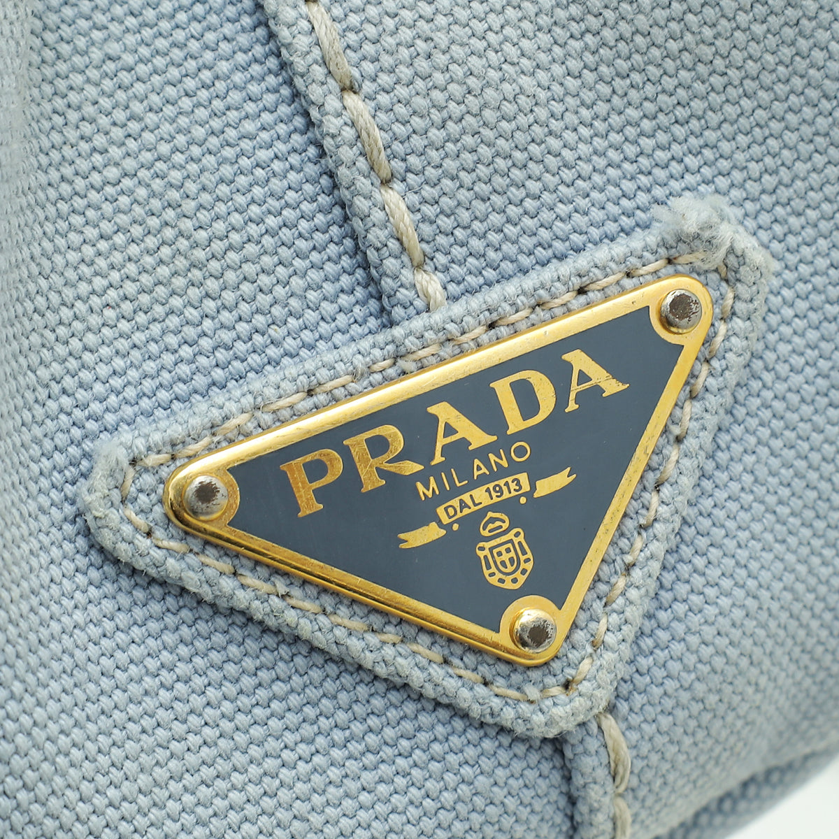 Prada Astrale Logo Canapa Small Tote Bag