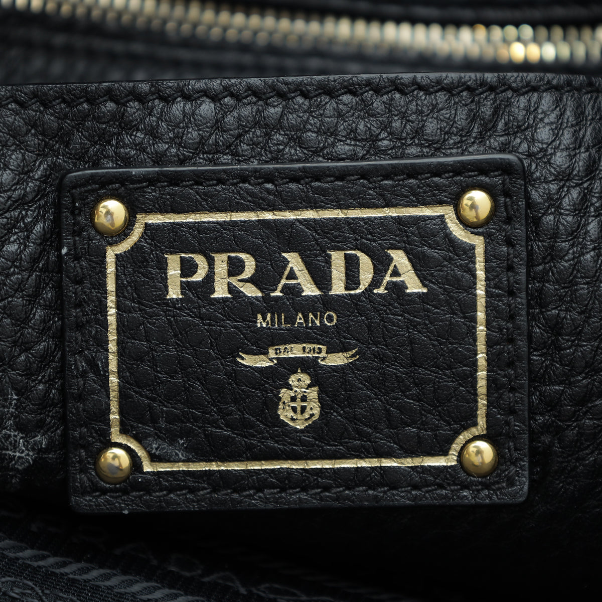 Prada Black Vitello Daino Tote Large Bag